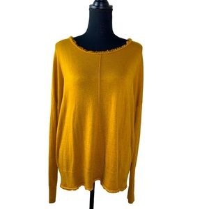 Chelsea and Theodore Mustard Color Knit Top
